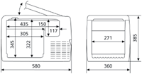 Waeco Coolfreeze CF-35 cooler dimensions